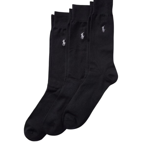 Polo Ralph Lauren Other - Polo Ralph Lauren Super Soft 3-Pack Dress Socks 10-13 BLACK Casual Pair PRL RL